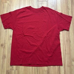 Champs Men’s Large Plain Red Short Sleeve TShirt, 100% cotton